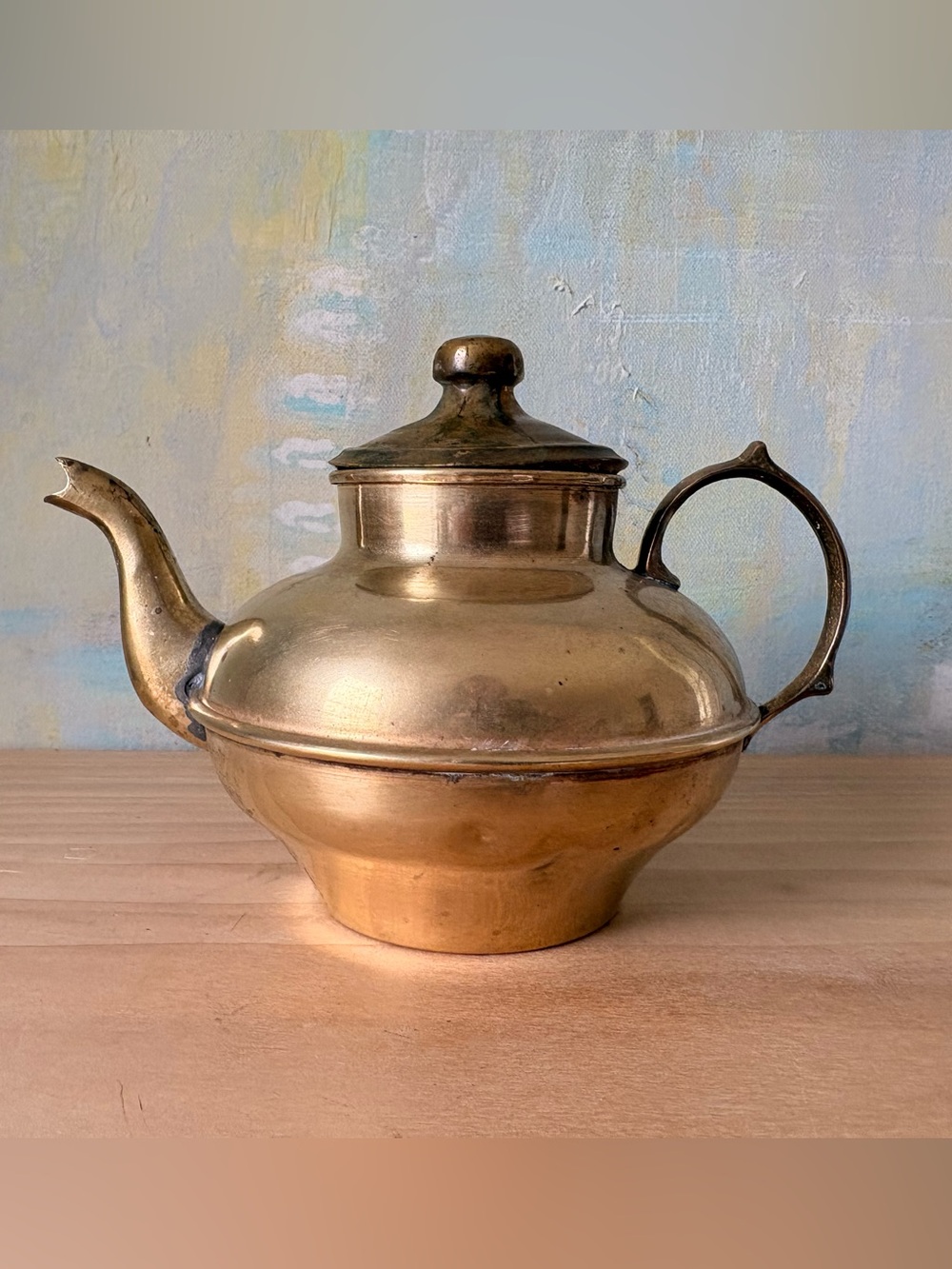 Decorative Vintage Brass Teapot | Kitchen Decor